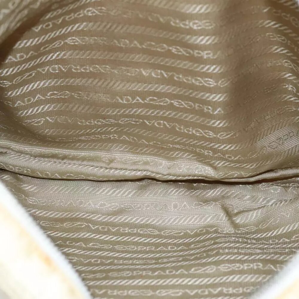 PRADA Tote Bag Nylon Beige Orange - Picture 14 of 16